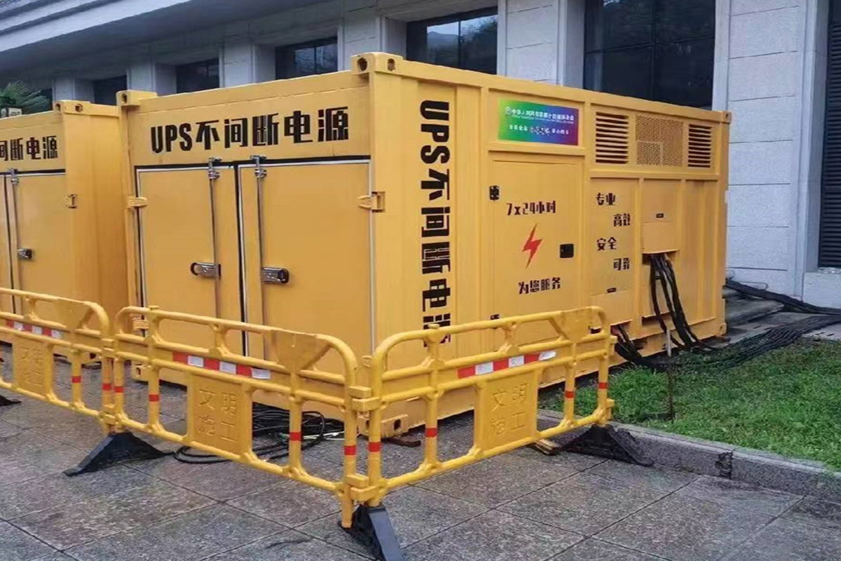 海北发电机租赁施工现场
